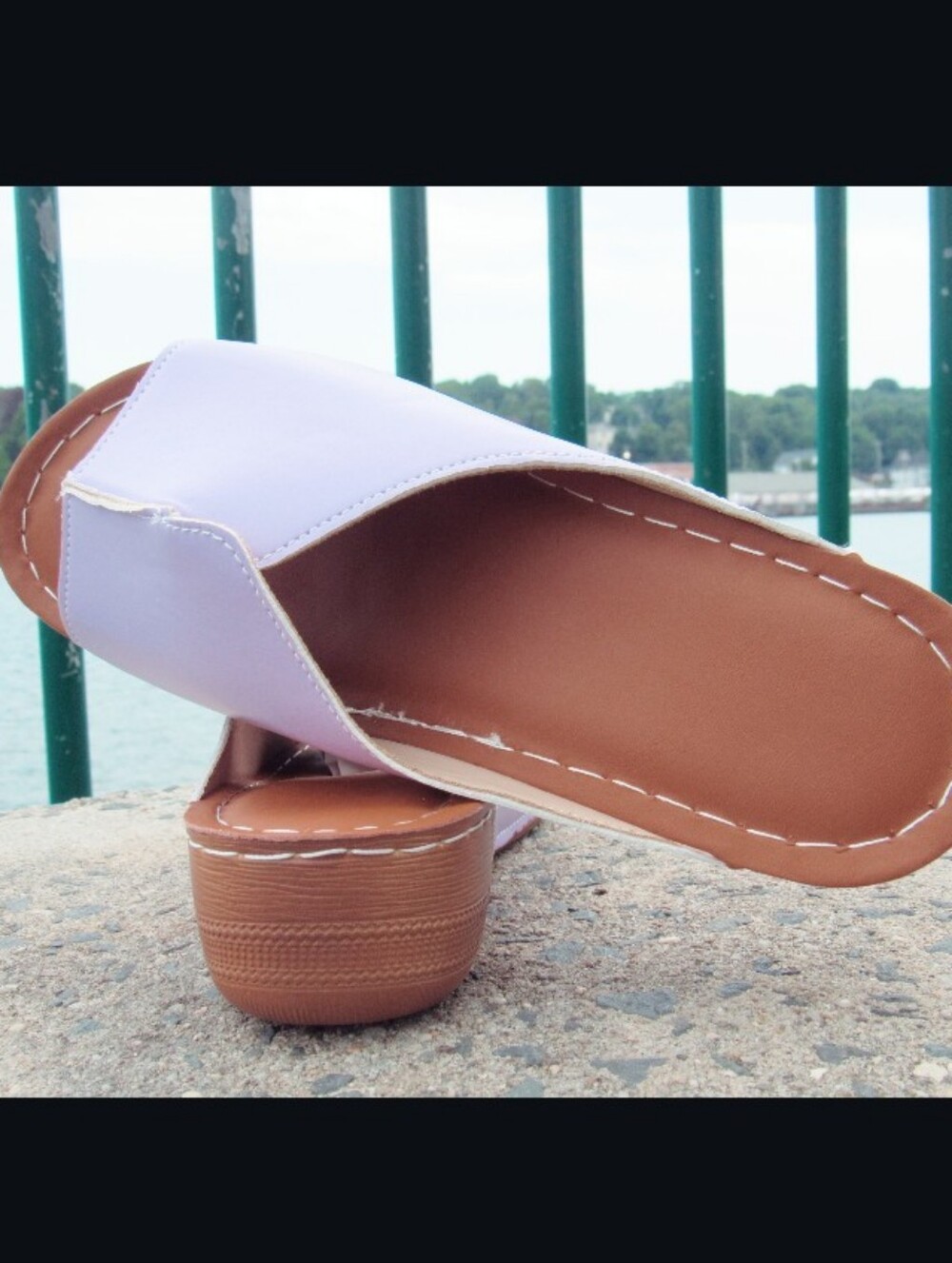 Lilac Slide Sandals - Picture 4 of 6